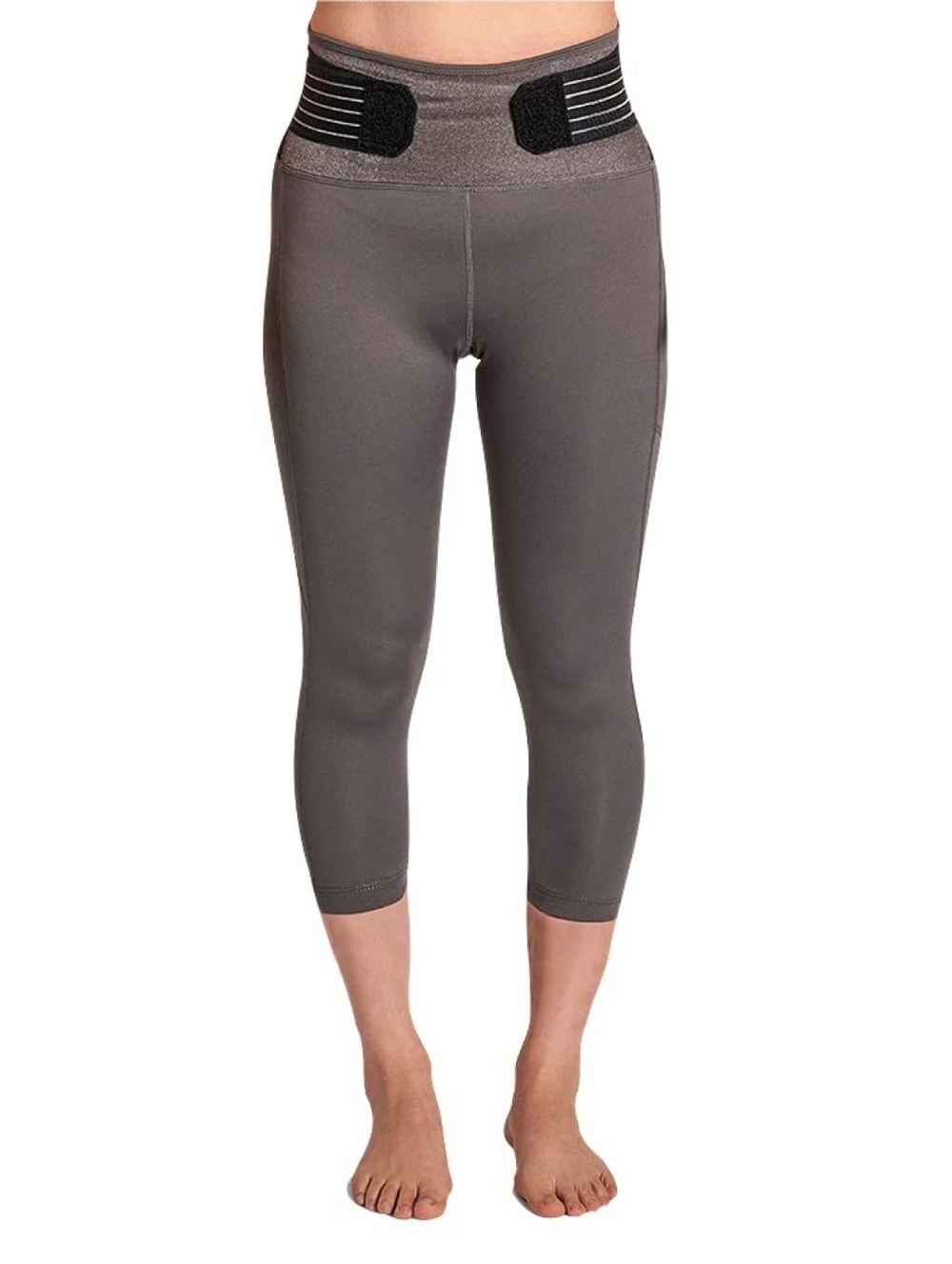 NWT Tommie Copper Women Lower Back Support Capris Adjustable Straps Leggings